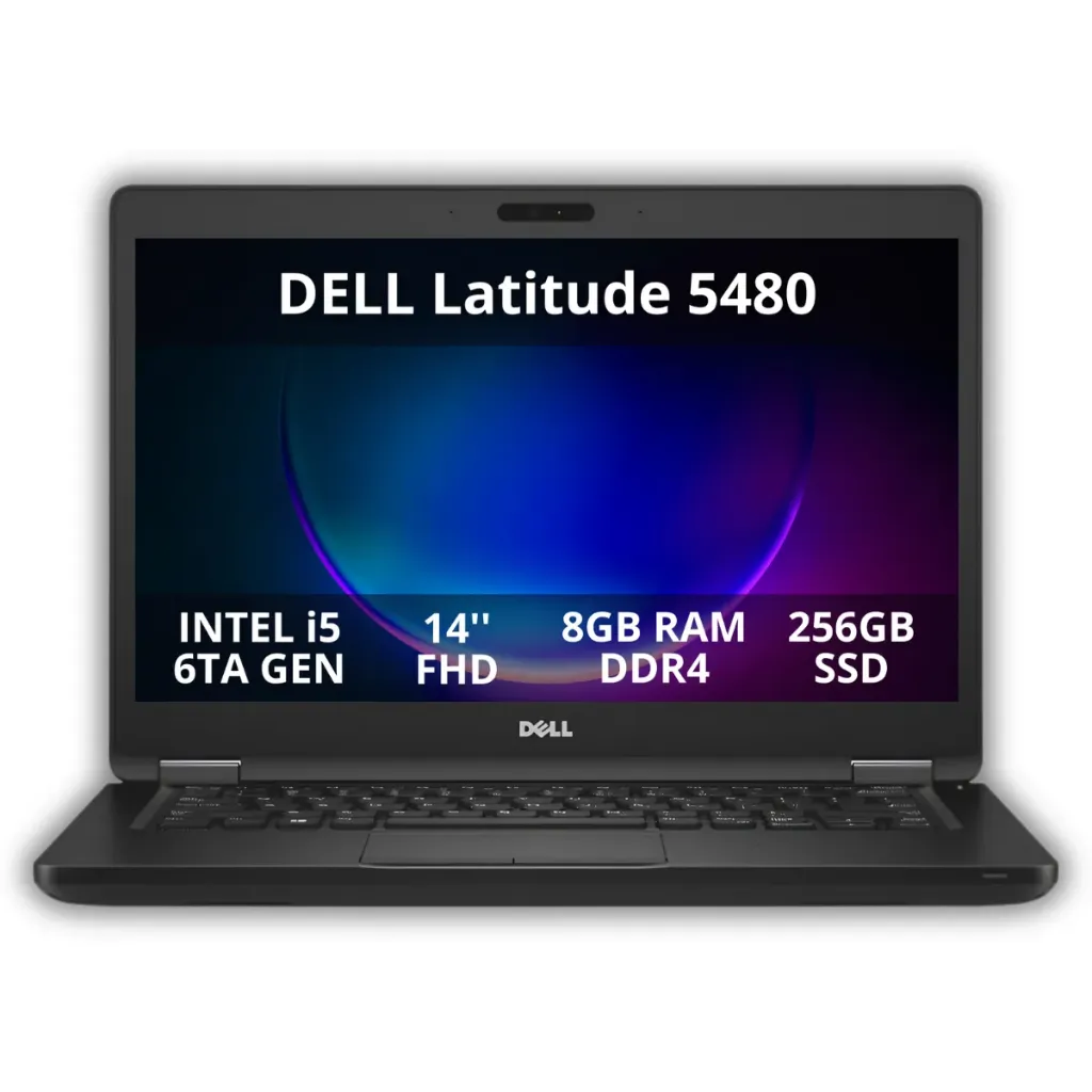 Laptop Dell Latitude 5480 14" FHD (Intel i5 6ta Gen / 8GB RAM / 256GB SSD) (Reacondicionado)