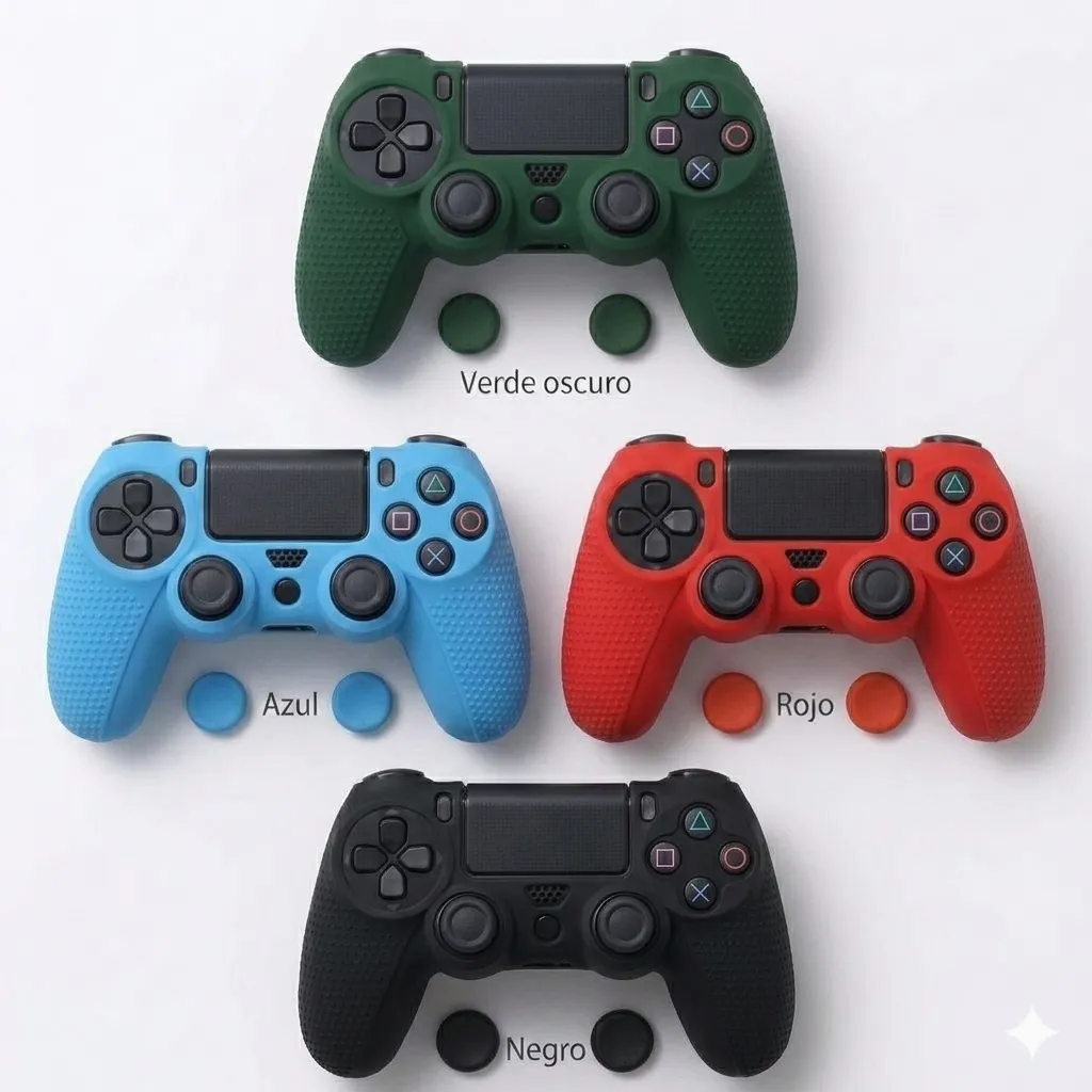 FUNDA PROTECTORA DOBE DE SILICONA PARA MANDO DE PS4 (AZUL)