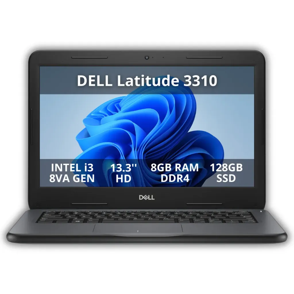 Laptop Dell Latitude 3310 13.3" HD (Intel i3 8va Gen / 8GB RAM / 128GB SSD) (Reacondicionado)
