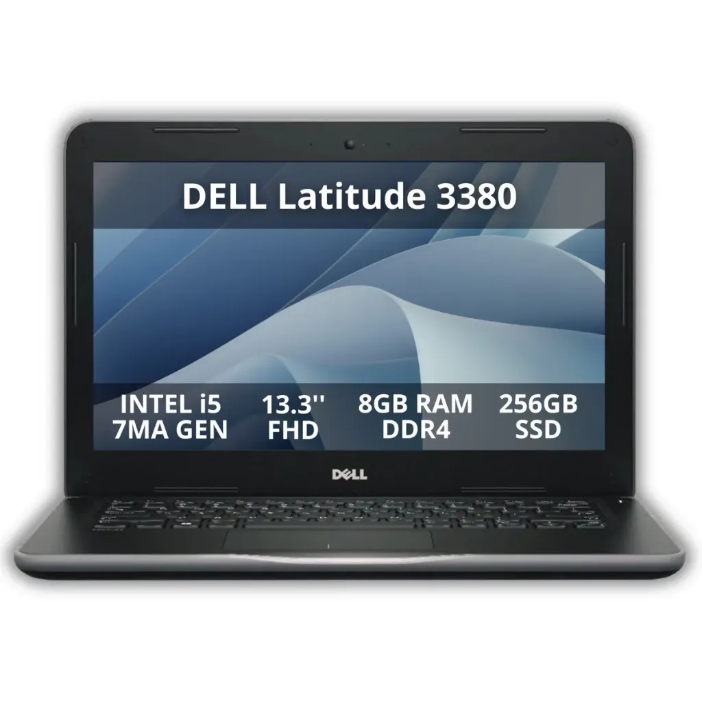 Laptop DELL Latitude 3380 13.3" FHD Tactil (Intel i5 7ma Gen / 8GB RAM / 256GB SSD) (Reacondicionada)