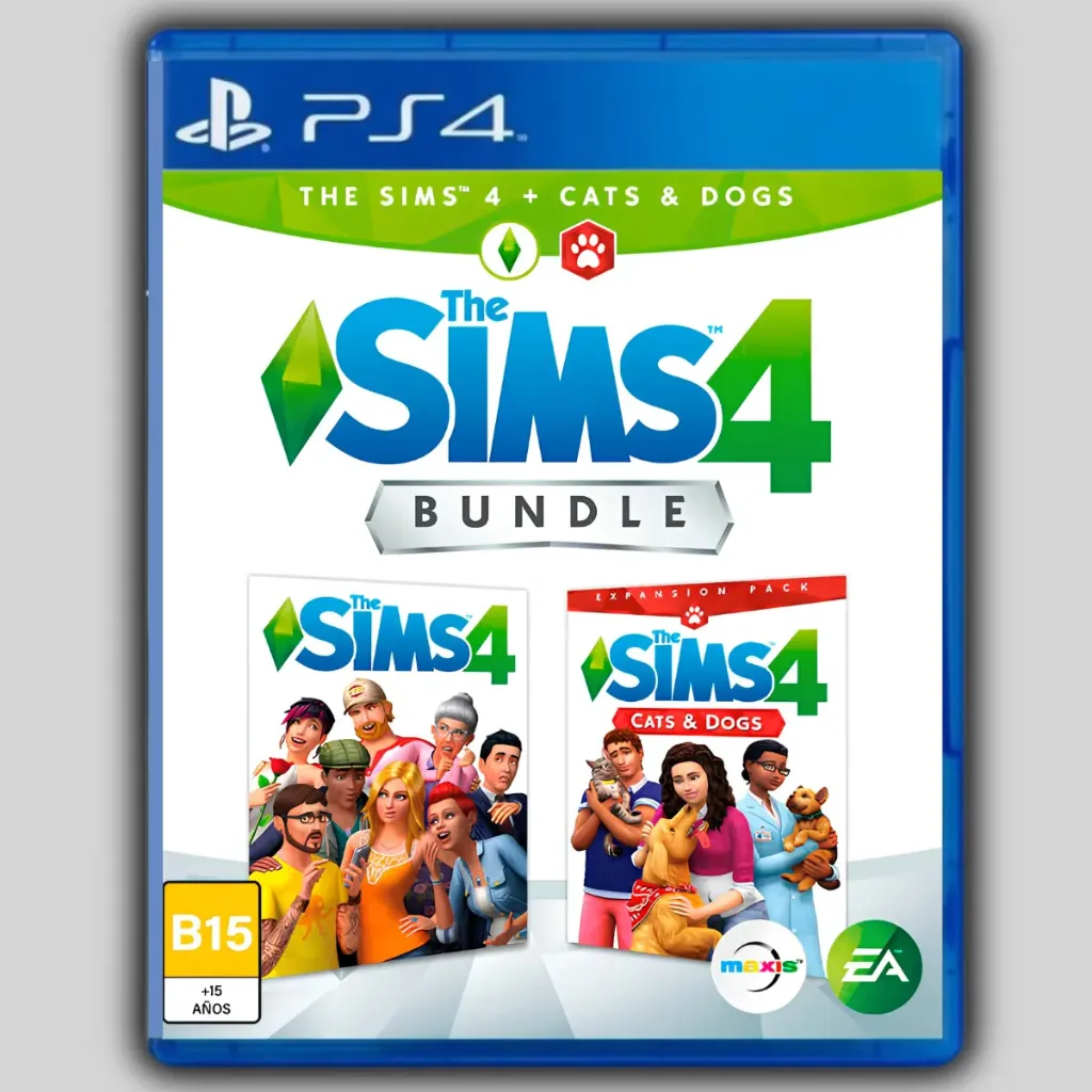 The Sims 4 Plus Cats & Dogs Bundle PS4 Usado